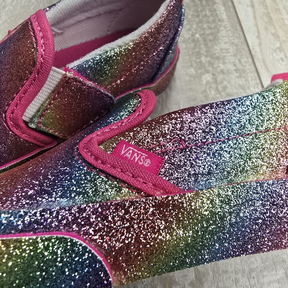 Vans Slip On Velcro Rainglow Toddler - Picture 4 of 9
